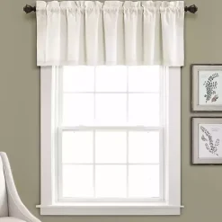 Kirklands Home Curtains & Drapes|Light Linen Lace Curtain Valance Ivory