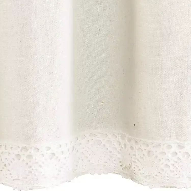 Kirklands Home Curtains & Drapes|Light Linen Lace Curtain Valance Ivory