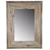 Kirklands Home Decorative Mirrors|Light Whitewashed Wood Rectangular Wall Mirror