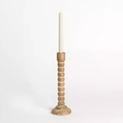 New Light Wood Spindle Taper Candle Holder, 13 in. Candle Holders