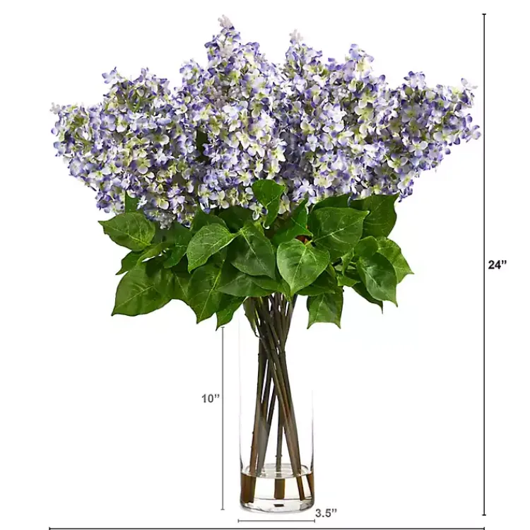 Outlet Lilac Arrangement in Glass Vase Arrangements & Greenery