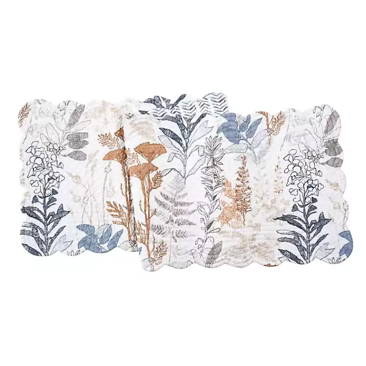 Kirklands Home Table Linens|Lina Floral Scalloped Table Runner Multi