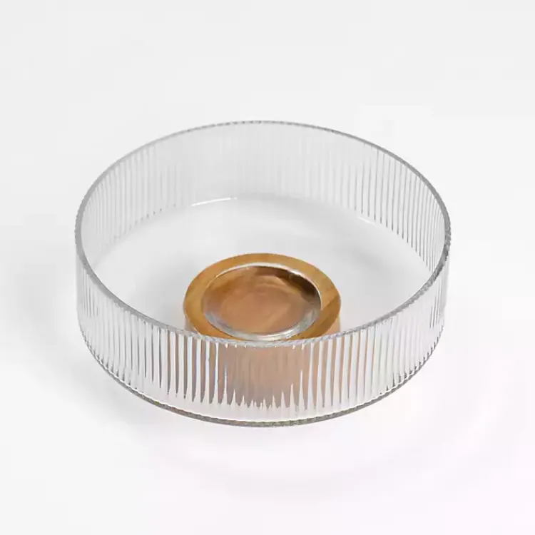 Kirklands Home Serving & Entertaining|Linear Glass Serving Bowl
