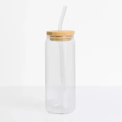 Kirklands Home Glassware & Drinkware|Linear Ribbed Glass Tumbler Clear