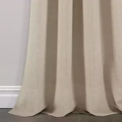 Kirklands Home Curtains & Drapes|Linen Button and Stripe Curtain Panel Set, 84 in.