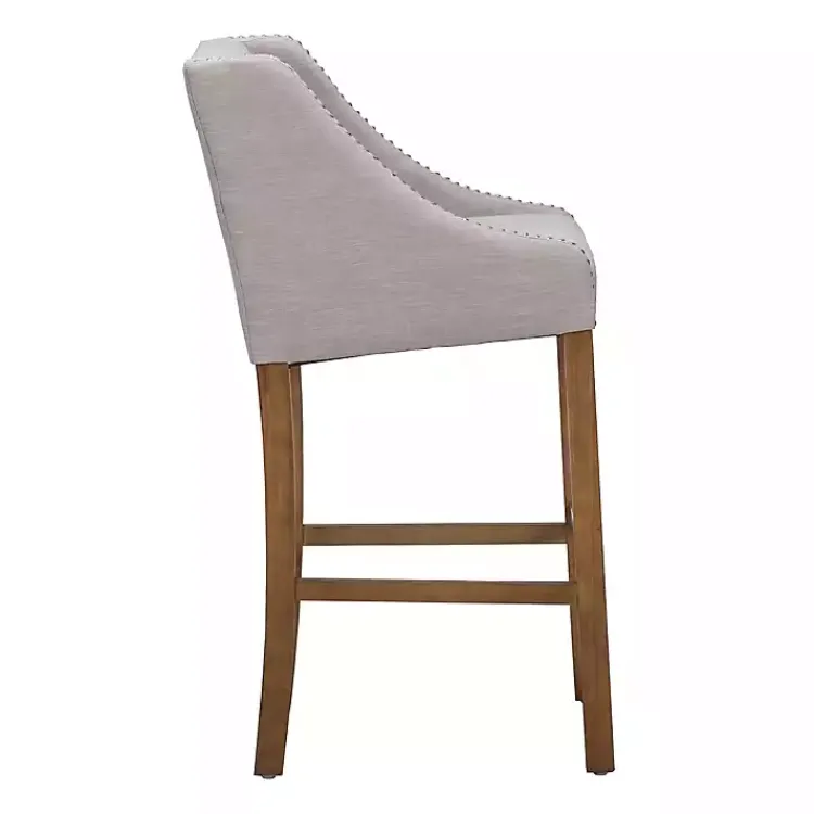 Kirklands Home Bar Stools & Counter Height Stools|Linen Castaic Barstool Tan