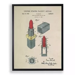 Kirklands Home Framed Art|Lipstick Patent Framed Art Print