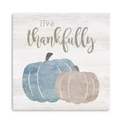 Discount Live Thankfully Pumpkin Canvas Art Print Fall