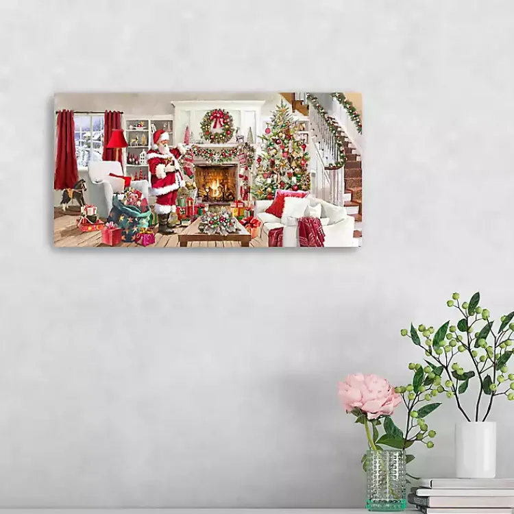 Sale Living Room at Christmas Canvas Art Print Christmas Art & Wall Decor