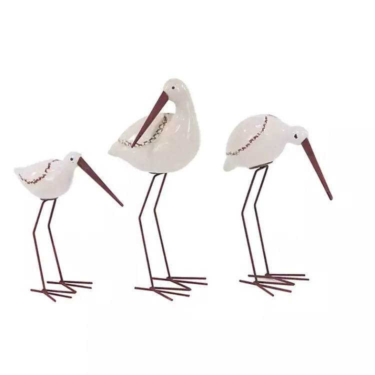 Discount Long Beak Stoneware Bird Figurines, Set of 3 Statues & Figurines