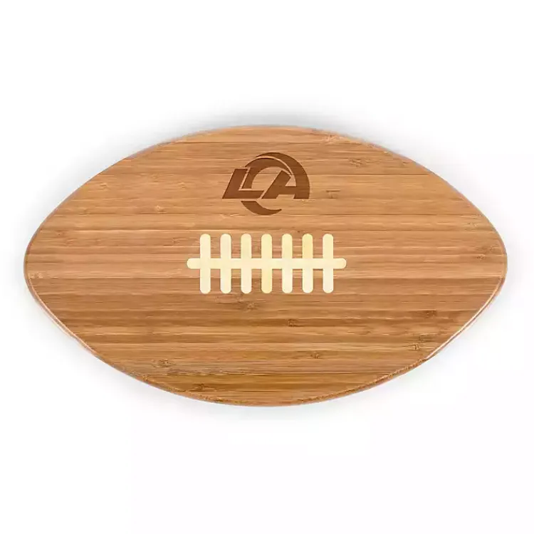 Kirklands Home Serving & Entertaining|Los Angeles Rams Bamboo Football Cutting Board Tan