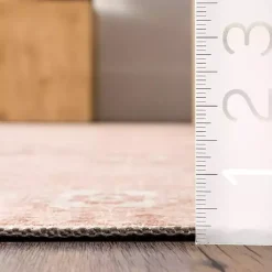 Kirklands Home Area Rugs|Lottie Peach Vintage Washable Area Rug, 8x10 Orange