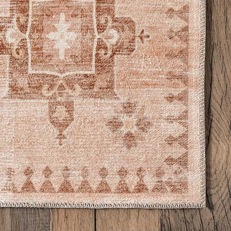 Kirklands Home Area Rugs|Lottie Peach Vintage Washable Area Rug, 8x10 Orange