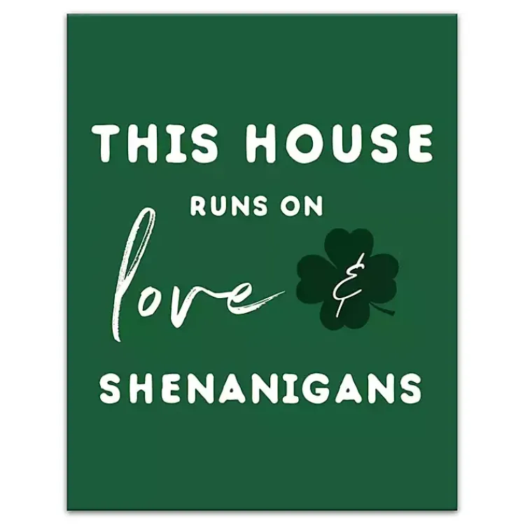 New Love & Shenanigans Canvas Art Print St Patricks Day Decorations