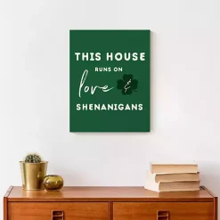 New Love & Shenanigans Canvas Art Print St Patricks Day Decorations