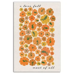 Outlet Love Fall Most of All Pumpkins Canvas Art Print Fall