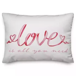 Online Love is All You Need Ribbon Lumbar Pillow Valentines Day Decorations