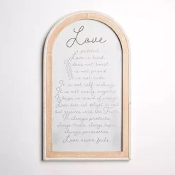 Kirklands Home Wall Quotes & Signs|Love is Patient Arched Wall Plaque White