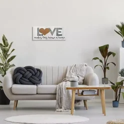 Kirklands Home Wall Quotes & Signs|Love Makes this House a Home Canvas Wall Plaque