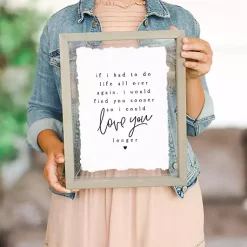 Kirklands Home Wall Quotes & Signs|Love You Longer Framed Wall Plaque