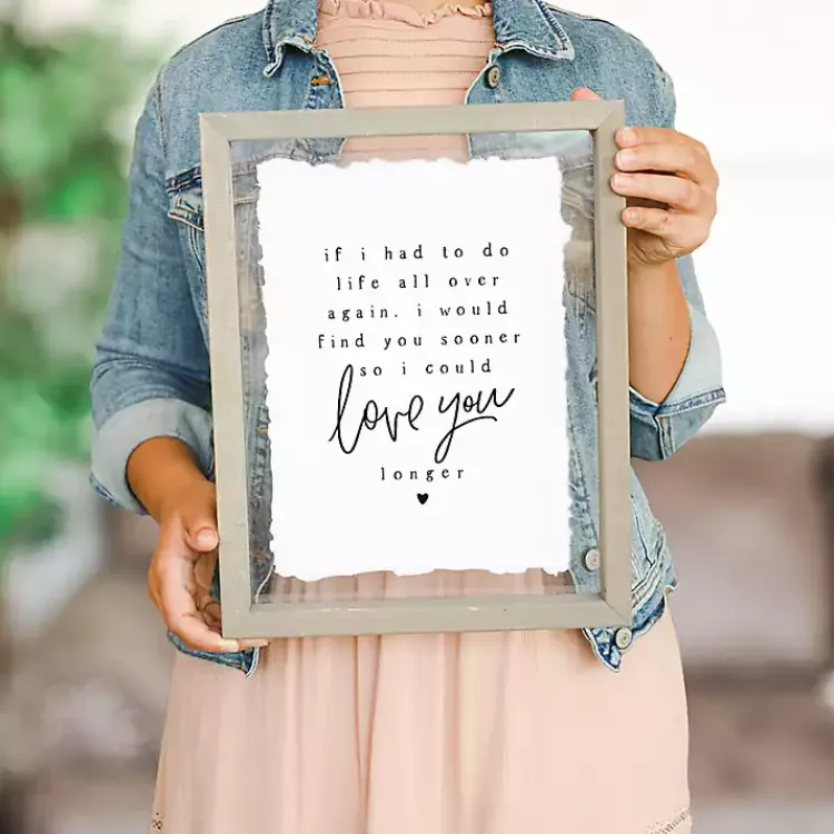 Kirklands Home Wall Quotes & Signs|Love You Longer Framed Wall Plaque