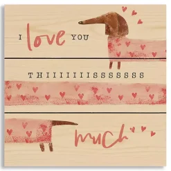 Love You This Much Wood Wall Plaque Valentines Day Decorations
