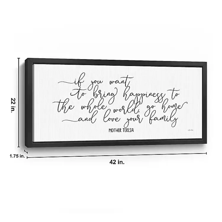 Kirklands Home Wall Quotes & Signs|Love Your Family Framed Giclee Canvas Art Print