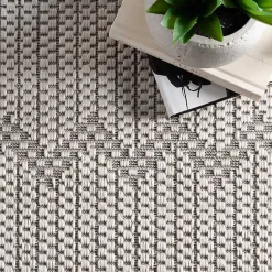 Kirklands Home Outdoor Rugs|Lowden Gray Tribal Outdoor Rug, 5x8