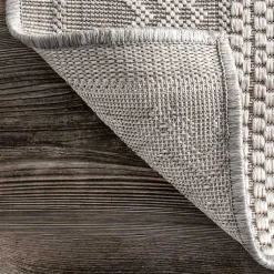 Kirklands Home Outdoor Rugs|Lowden Gray Tribal Outdoor Rug, 5x8