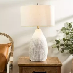 Kirklands Home Table Lamps|Luca Cream Ceramic Table Lamp Ivory