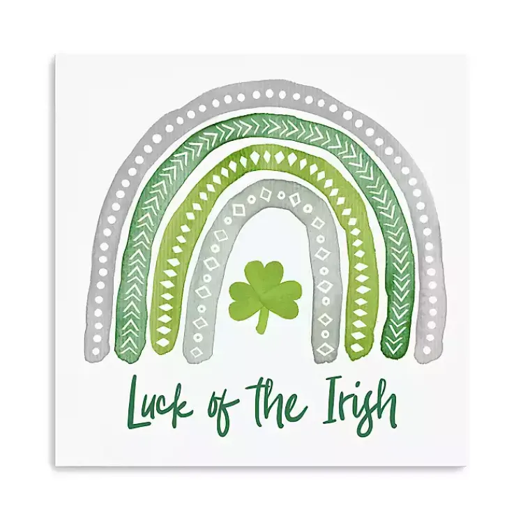 Online Luck of the Irish Rainbow Canvas Art Print St Patricks Day Decorations
