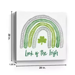 Online Luck of the Irish Rainbow Canvas Art Print St Patricks Day Decorations