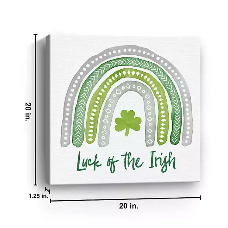 Online Luck of the Irish Rainbow Canvas Art Print St Patricks Day Decorations
