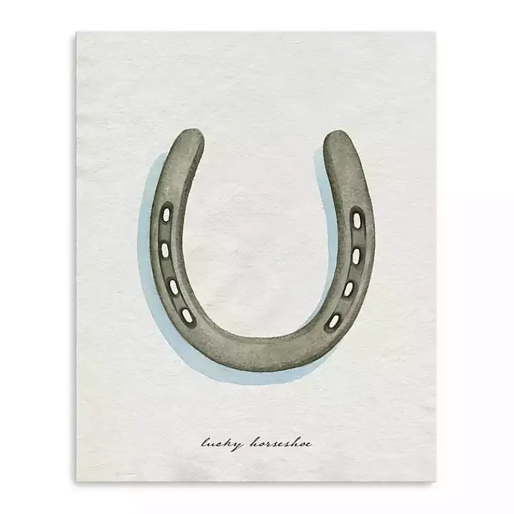 Hot Lucky Horseshoe Canvas Art Print St Patricks Day Decorations
