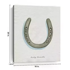 Hot Lucky Horseshoe Canvas Art Print St Patricks Day Decorations