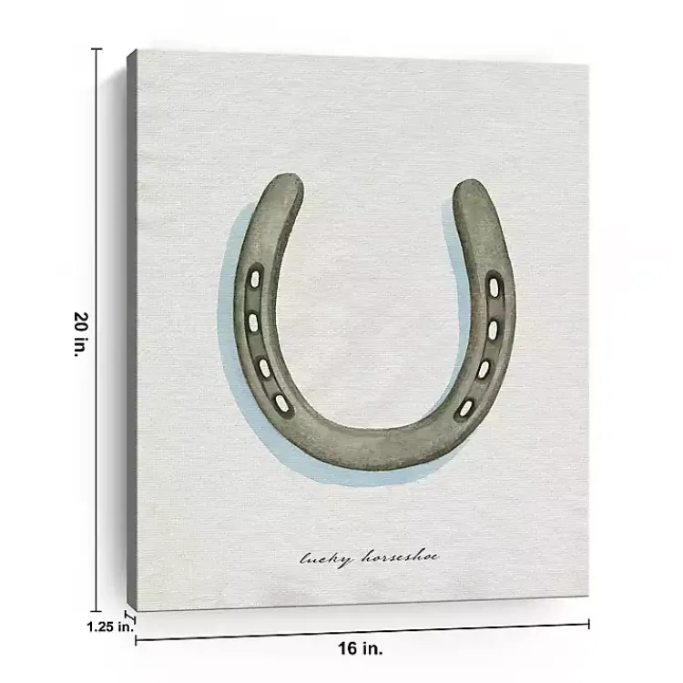 Hot Lucky Horseshoe Canvas Art Print St Patricks Day Decorations