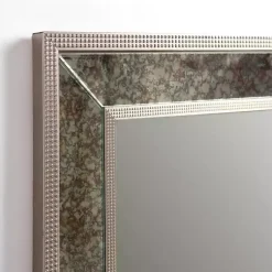 Kirklands Home Decorative Mirrors|Luxe Silver Antique Frame Wall Mirror, 35 in.