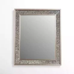 Kirklands Home Decorative Mirrors|Luxe Silver Antique Frame Wall Mirror, 43 in.