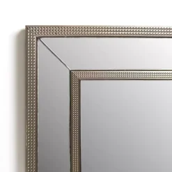 Kirklands Home Decorative Mirrors|Luxe Silver Beaded Wall Mirror