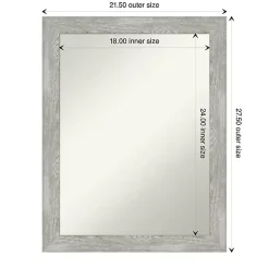 Kirklands Home Decorative Mirrors|Lyndon Dove Gray Wood Framed Mirror