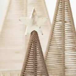 Outlet Macrame Woven 3-pc. Tree Figurine Set Christmas Decorations