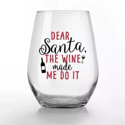 Outlet Made Me Do It Christmas Wine Glasses, Set of 2 Christmas Dining & Entertaining