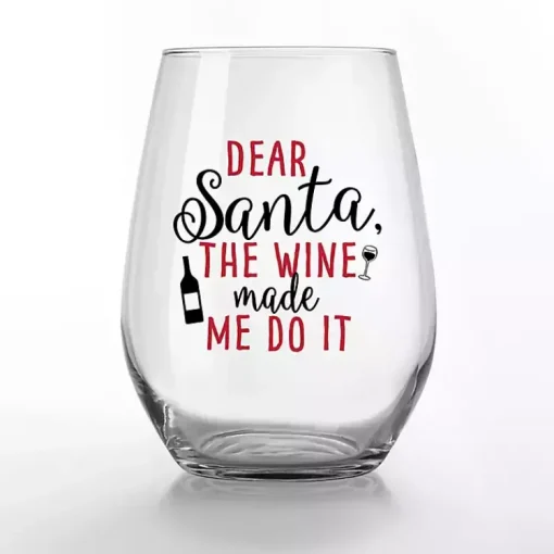 Outlet Made Me Do It Christmas Wine Glasses, Set of 2 Christmas Dining & Entertaining