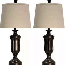 Kirklands Home Table Lamps|Madison Bronze Table Lamps, Set of 2 Tan