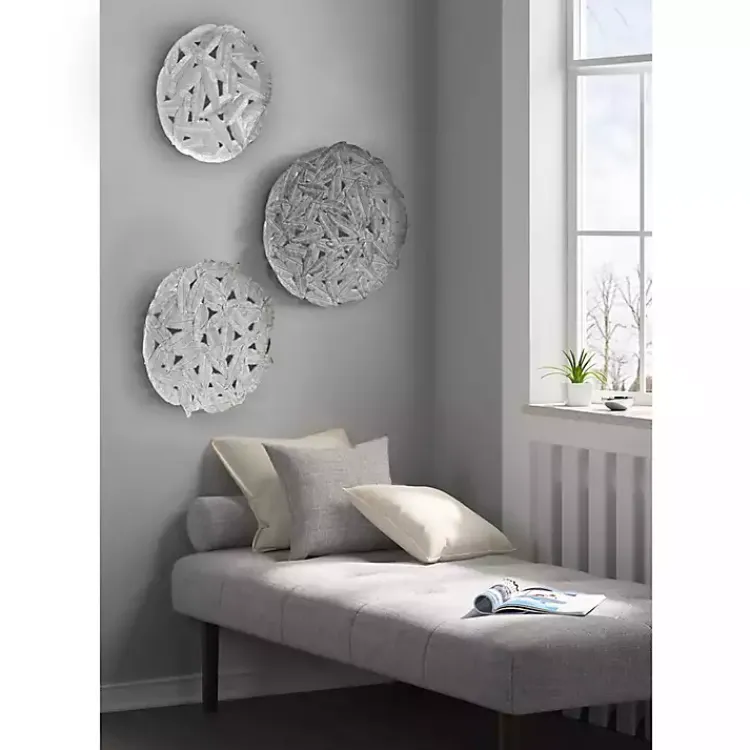 Kirklands Home Wall Plaques|Madison Park Iron Feathers Wall Plaques, Set of 3