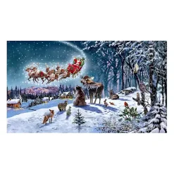 Best Magical Christmas Sleigh Canvas Art Print Christmas Art & Wall Decor