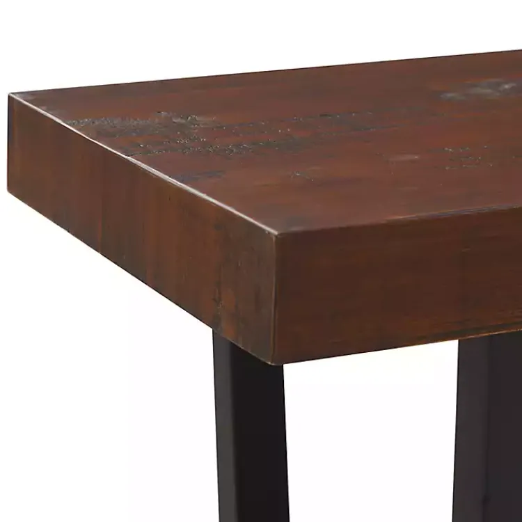 Kirklands Home Dining Chairs|Mahogany Solid Pine Two-Tone Dining Bench Brown