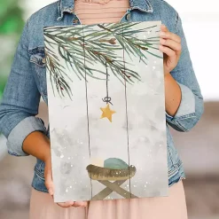 Outlet Manger Star Wood Art Print Christmas Art & Wall Decor