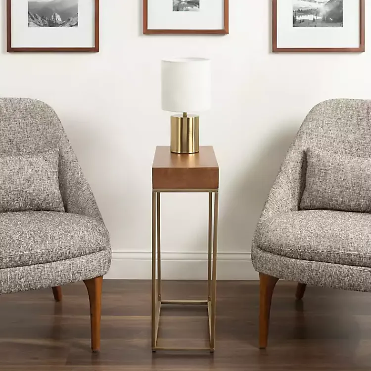 Kirklands Home Accent & End Tables|Mango Wood & Slim Karlsen Accent Table Gold