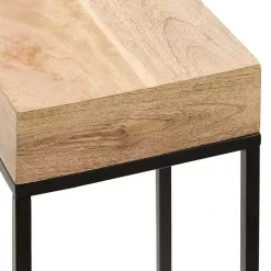 Kirklands Home Accent & End Tables|Mango Wood Tabletop Square Side Table Tan